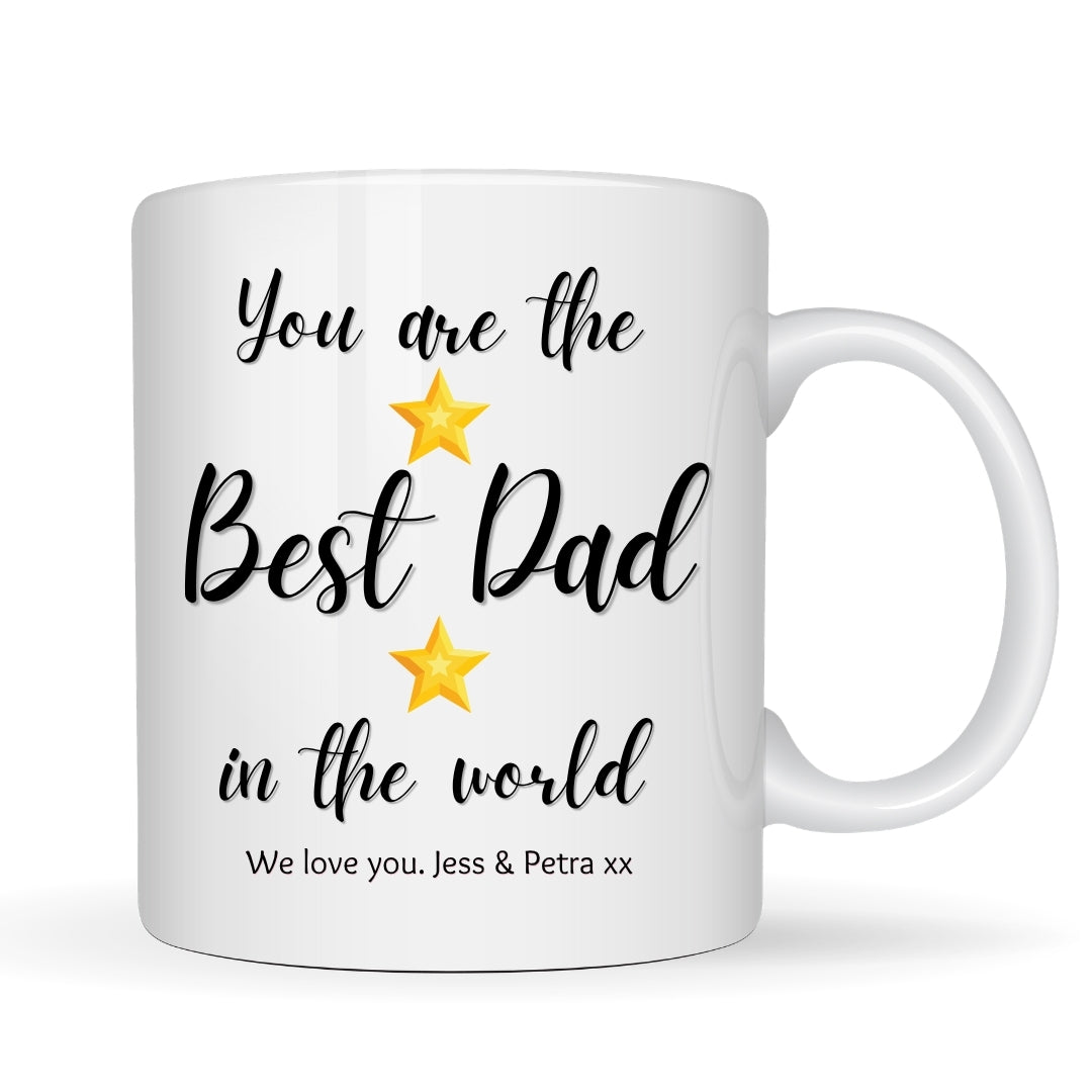 Personalised Best Dad Stars Mug | Birthday Father's Day Gift
