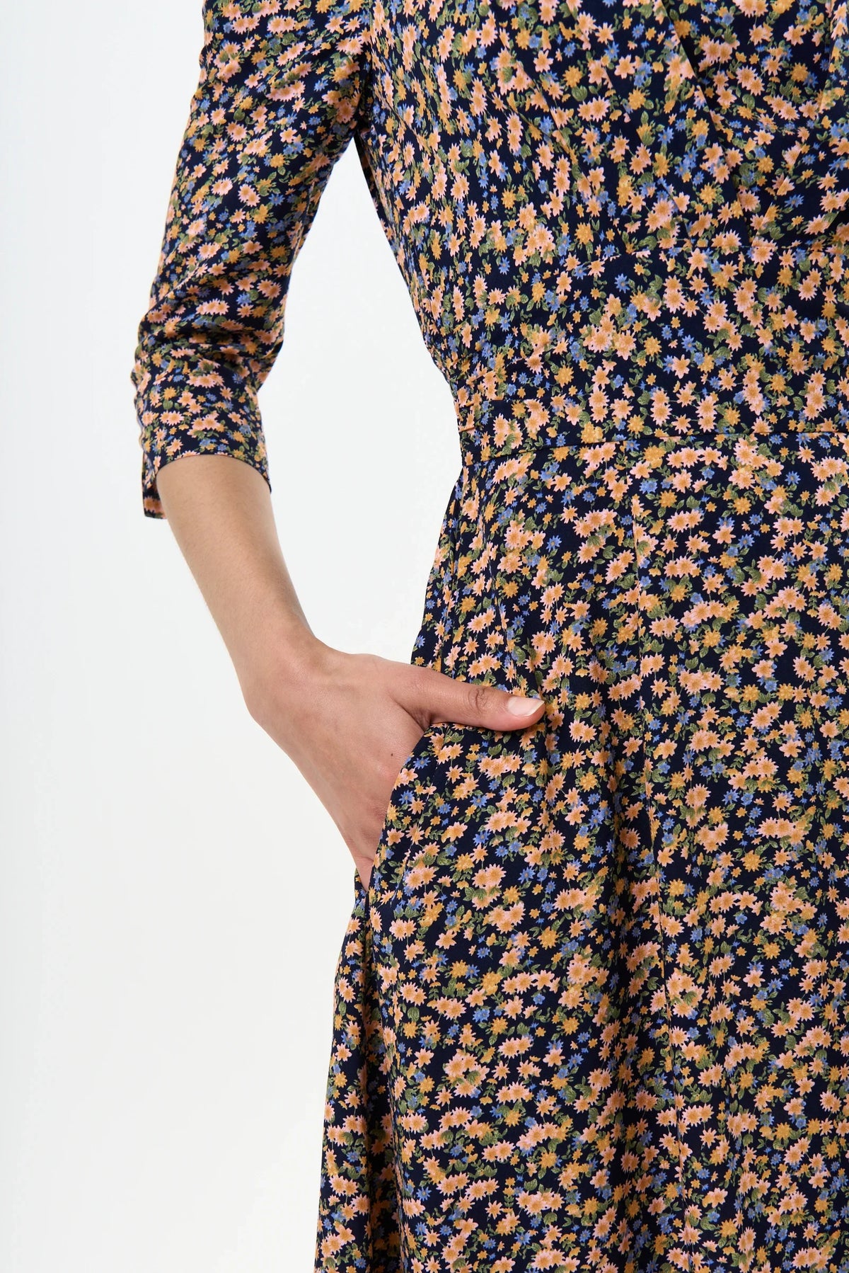 Birte Spring Ditsy Print Midi Dress