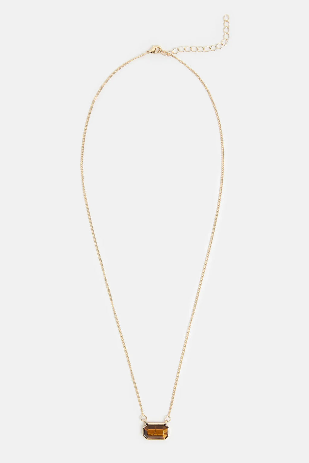 Louche Bisbee Tiger Eye Gemstone Necklace