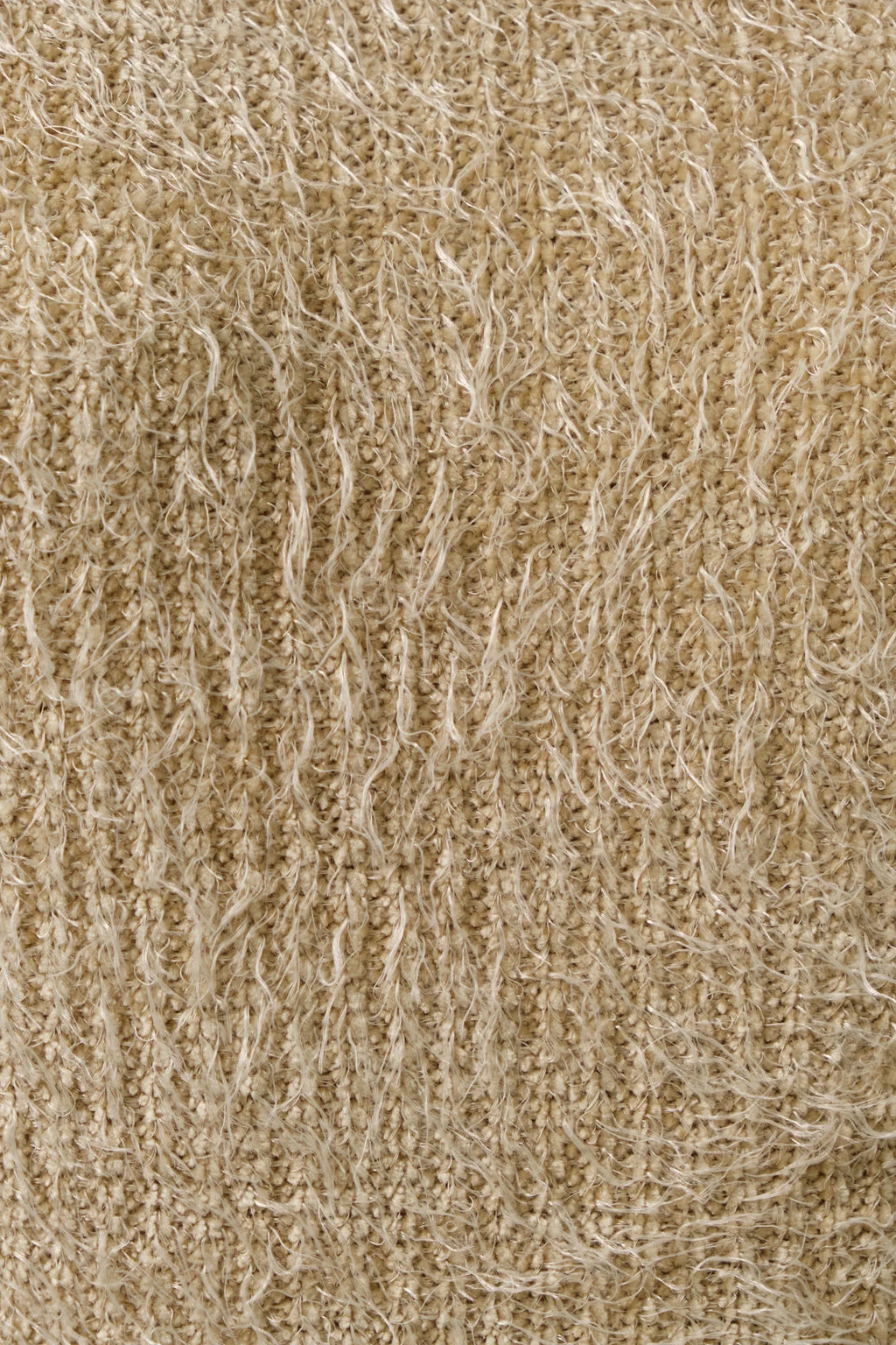 Laureen Eyelash Rib Short Sleeve Jumper - Beige