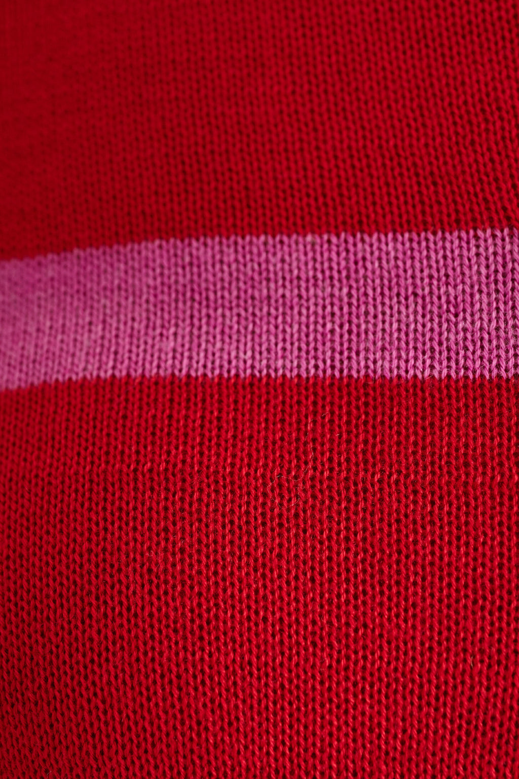 Bly Bow Intarsia Striped Jumper - Red