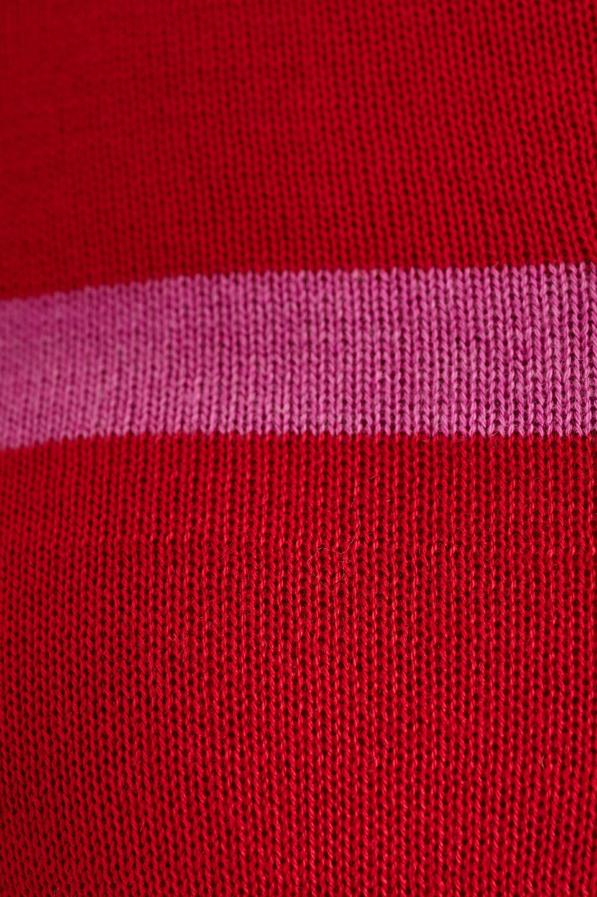 Bly Bow Intarsia Striped Jumper - Red