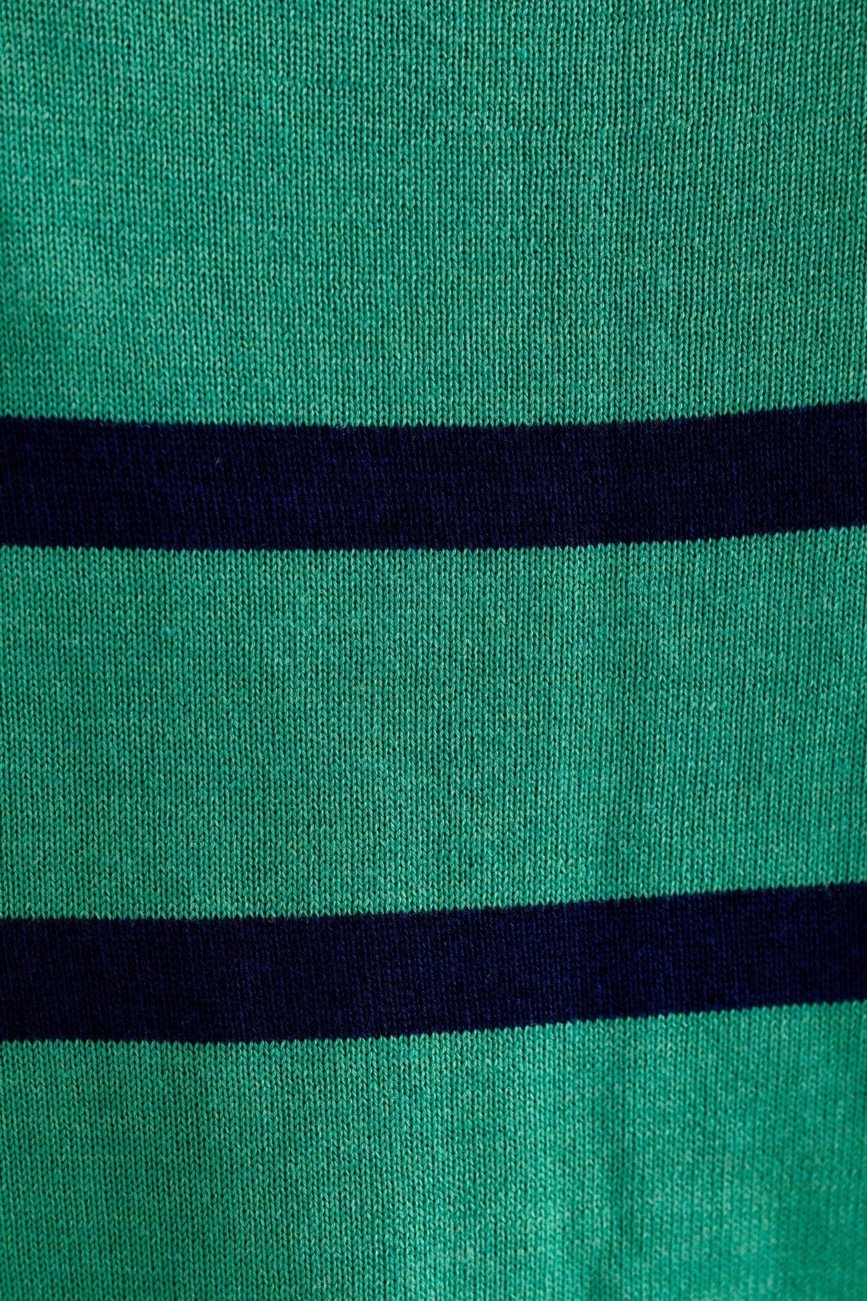 Bly Bow Intarsia Striped Jumper - Navy