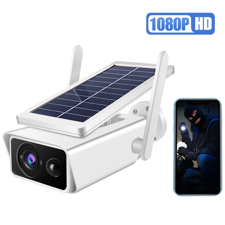 T13-2 1080P HD Solar Powered 2.4GHz WiFi Security Camera without Battery, Support Motion Detection, Night Vision, Two Way Audio, TF Card