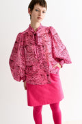 Boo Rosechild Tie Neck Blouse - Pink