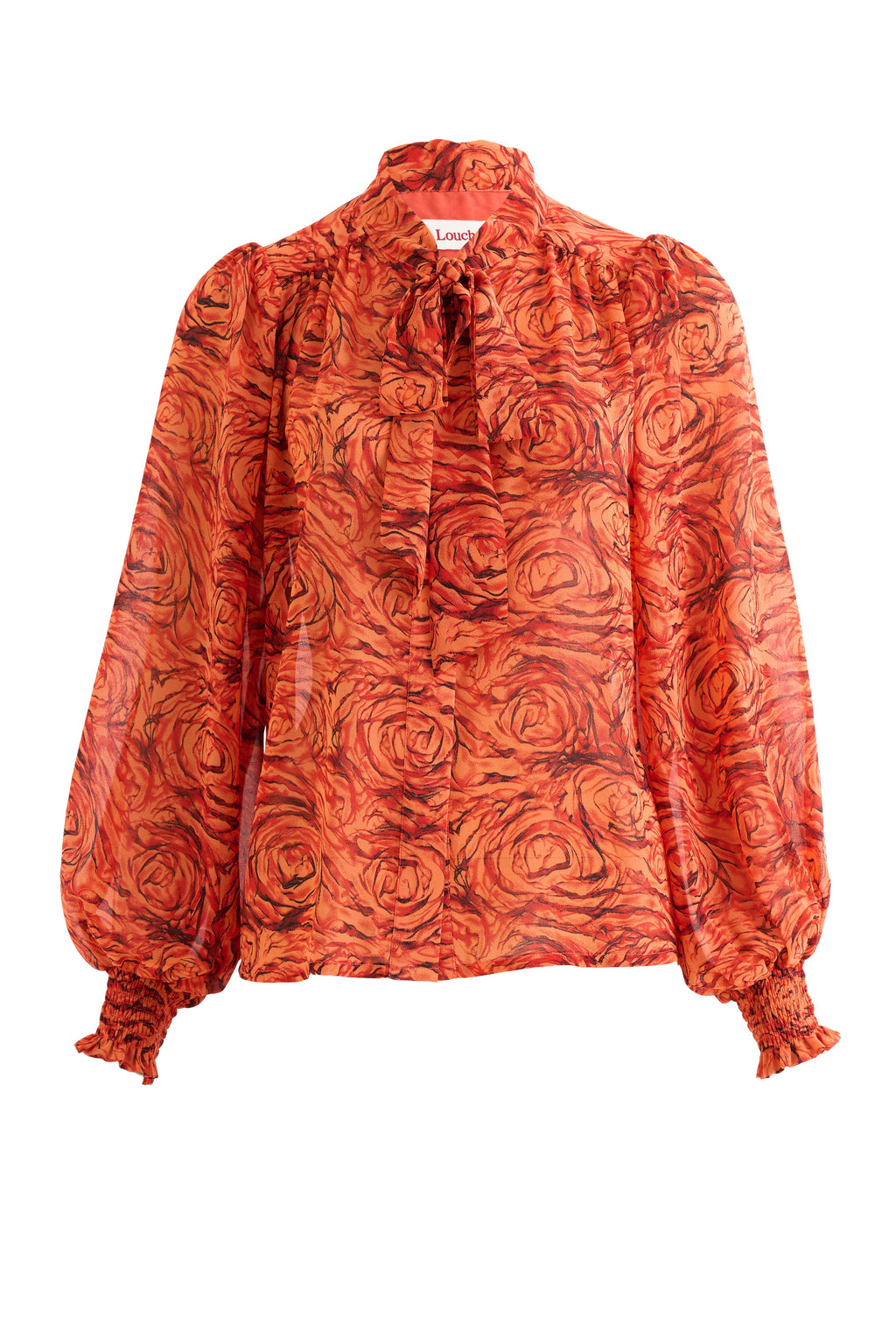 Boo Rosechild Tie Neck Blouse - Apricot