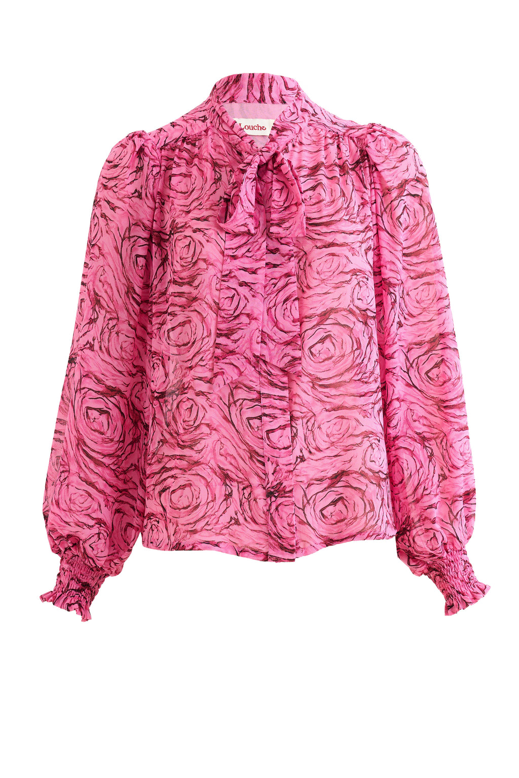 Boo Rosechild Tie Neck Blouse - Pink