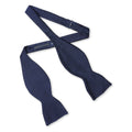 Navy Satin Silk Self-Tie Bow Tie