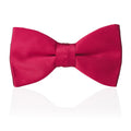 Red Satin Silk Pre-Tied Bow Tie
