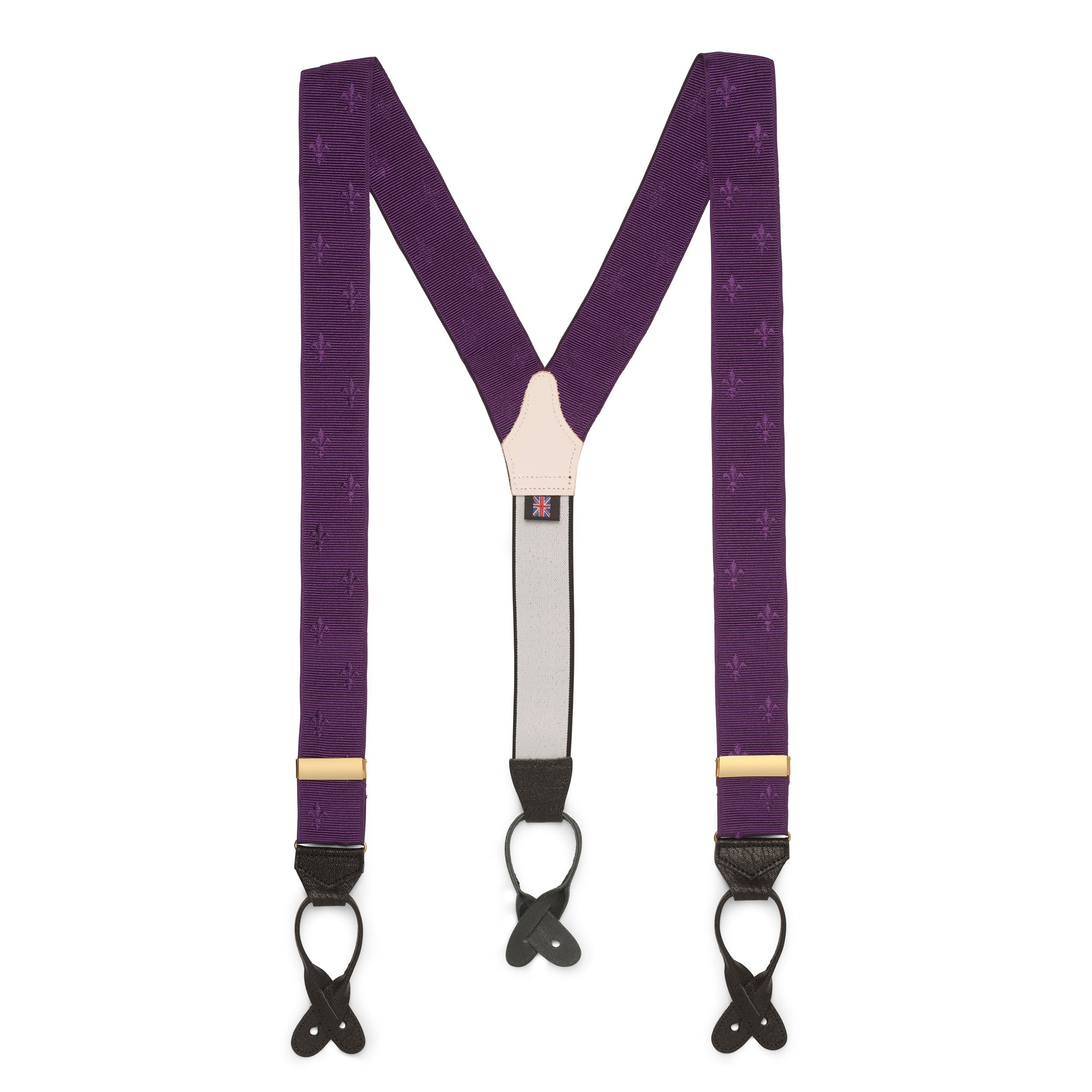 Fleur De Lys Braces In Purple