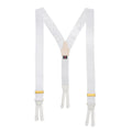 Silk Moire Braces In White
