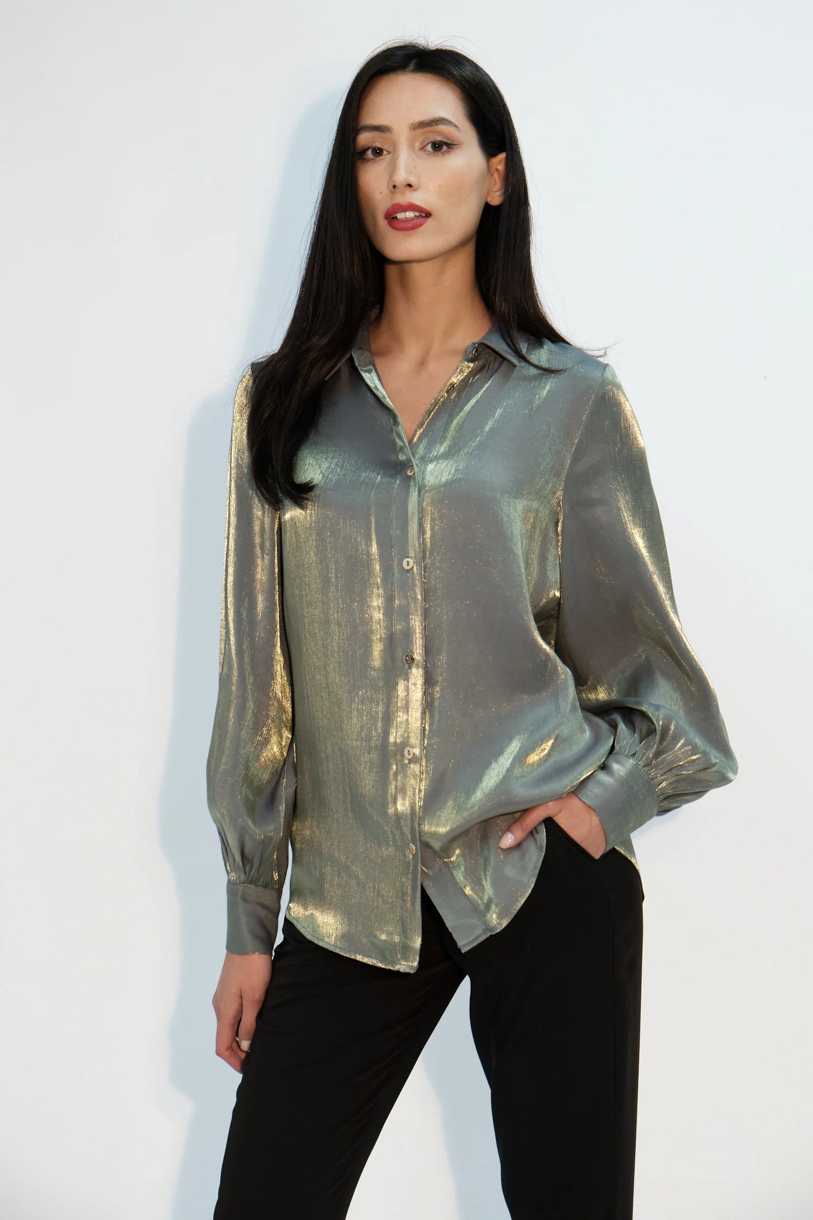 Byron Iridescent Shirt in Green