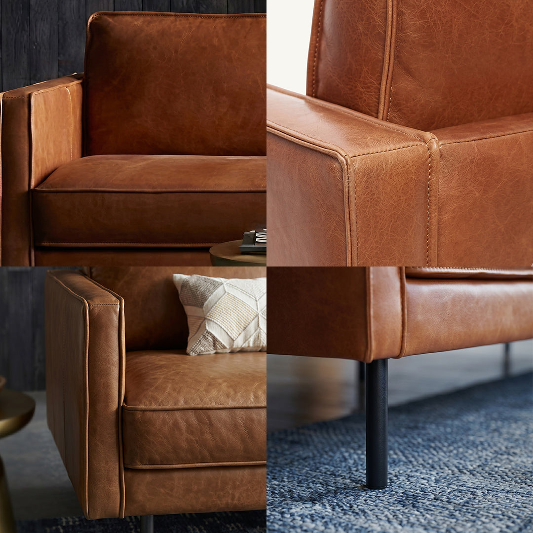 Barbican Two Seater, Three Seater Sofa, Real Leather