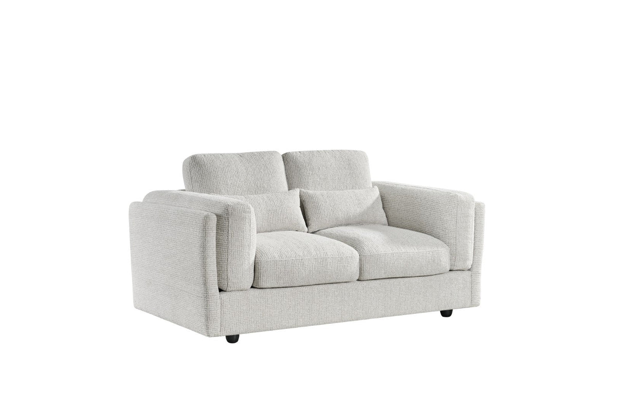 Bari 2-Seater Fabric Sofa with Chunky Armrests