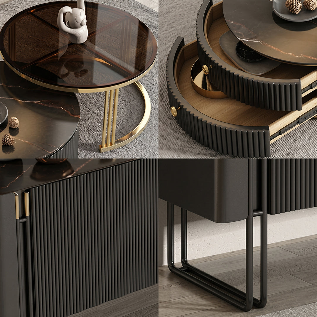 Bblythe Nesting Coffee Table Set, Black