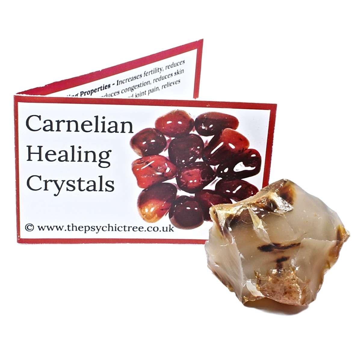 Carnelian Rough Crystal & Guide Pack