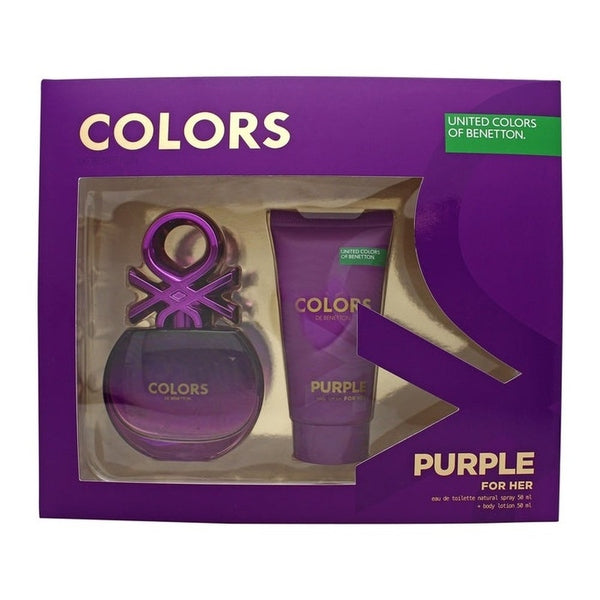 Benetton Colors de Benetton Purple Gift Set 50ml EDT + 50ml Body Lotion