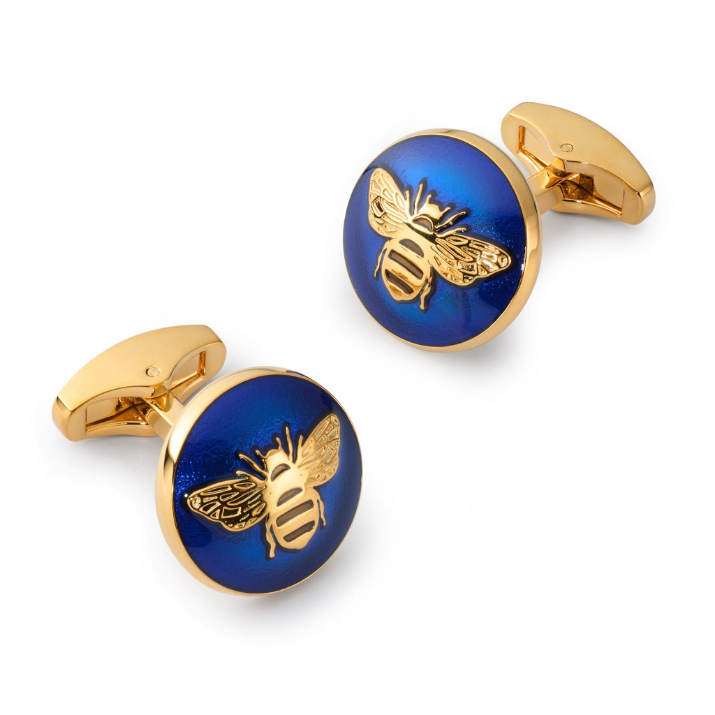 Bee Cufflinks In Blue