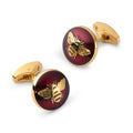 Bee Cufflinks In Red