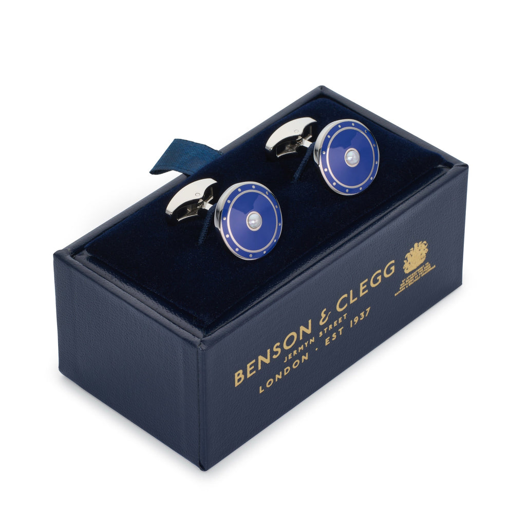 Halo Cufflinks In Imperial Blue
