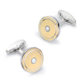 Halo Cufflinks In Ivory Gold