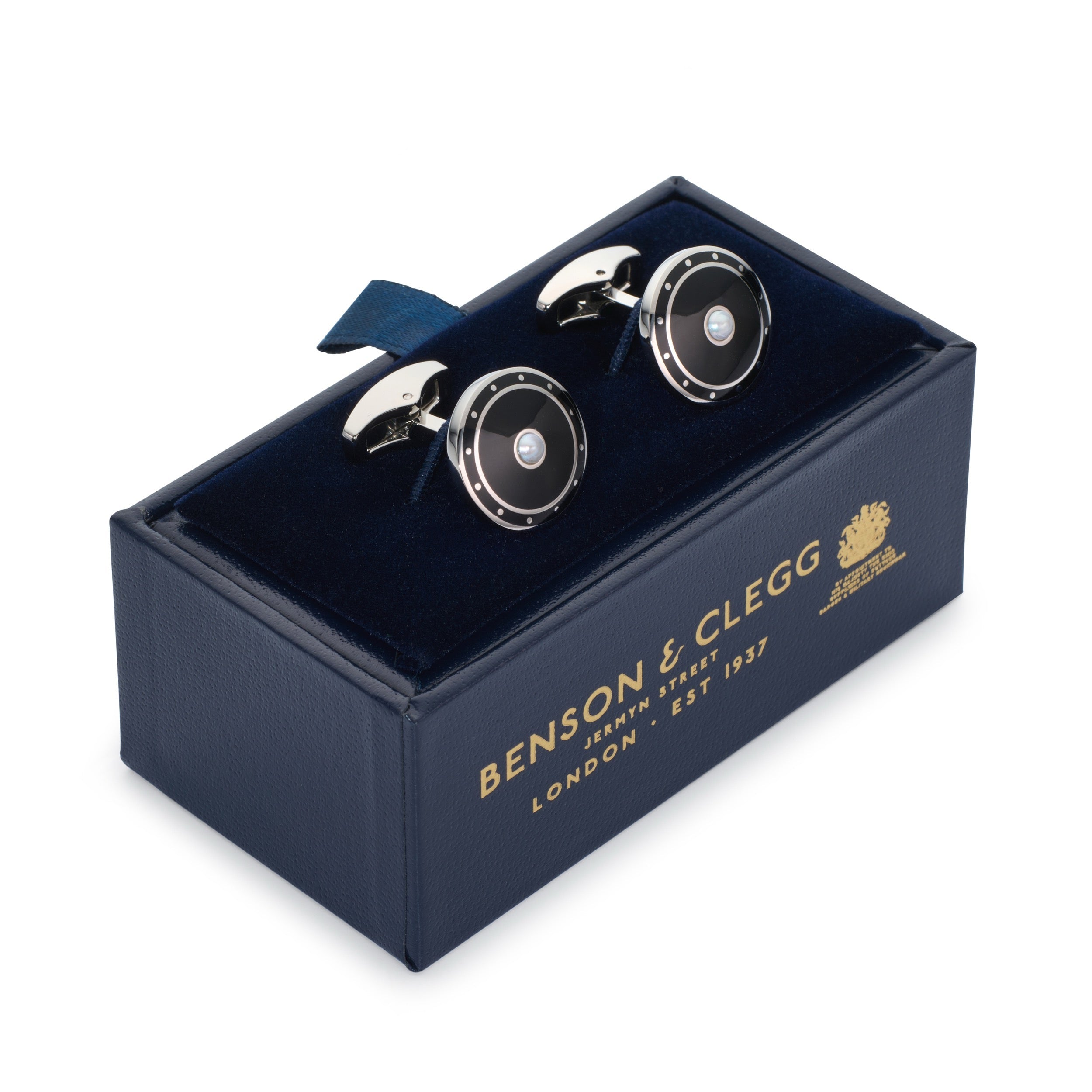 Halo Cufflinks In Onyx Black