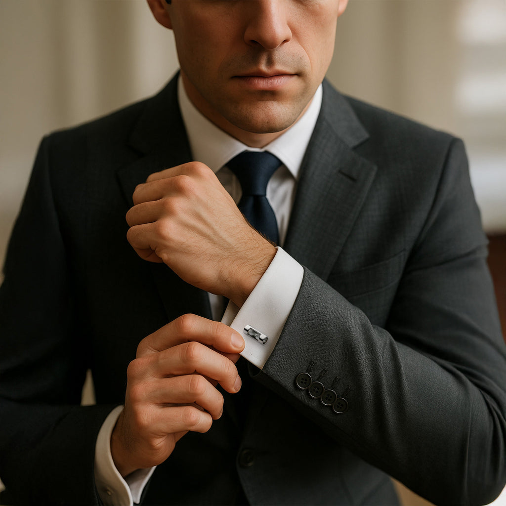 Hourglass Cufflinks In Silver