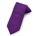 Plain Silk Reppe Tie In Imperial Purple
