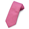 Plain Silk Reppe Tie In Rose Pink
