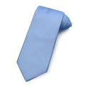 Plain Silk Reppe Tie In Sky Blue