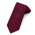 Plain Silk Reppe Tie In Vintage Burgundy