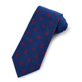 Rampant Lion Silk Tie In Blue