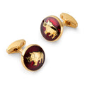 Rhino Cufflinks In Red