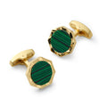 Signet Cufflinks In Malachite