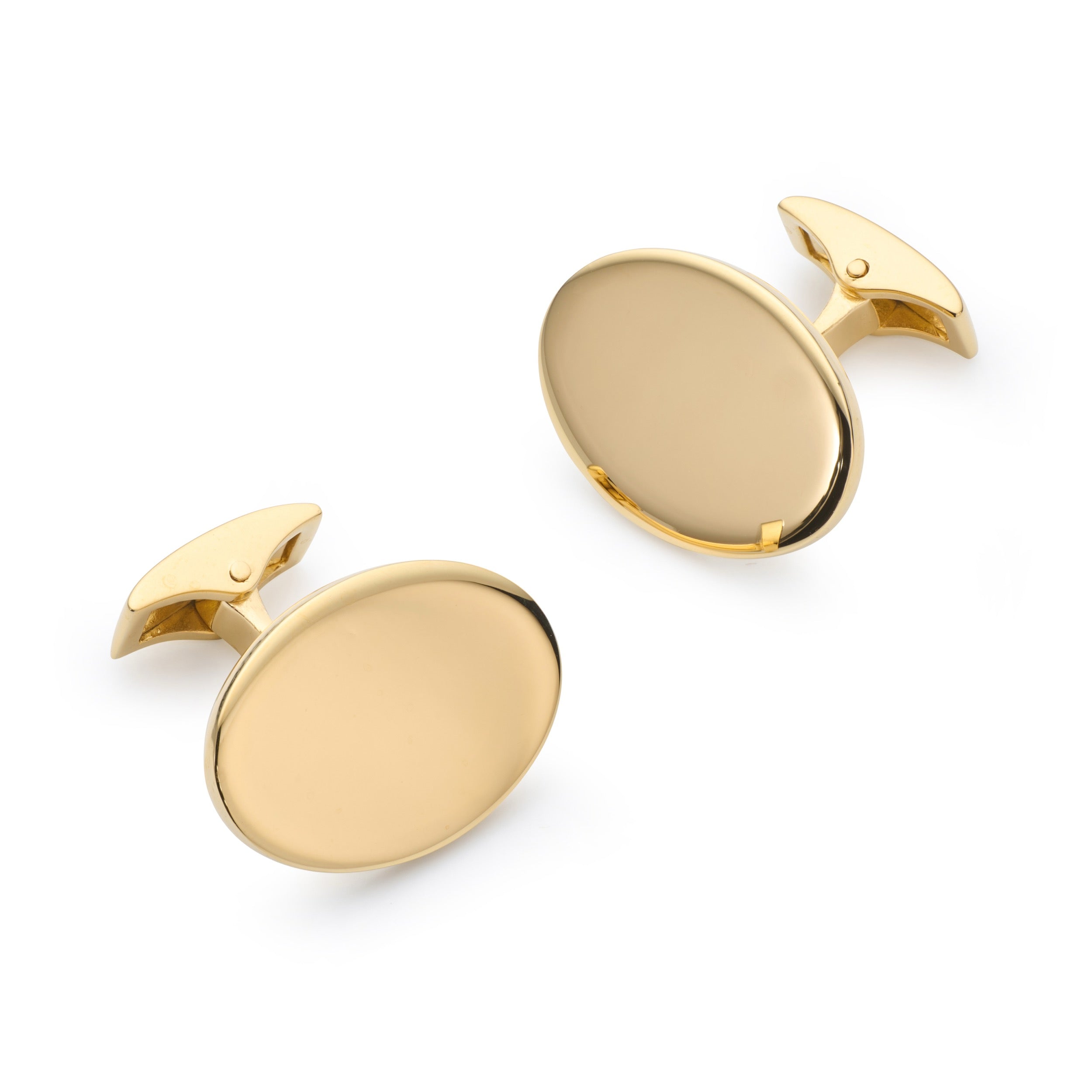 Sterling Silver British Hallmarked Cufflinks With 22ct Gold