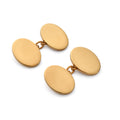 Sterling Silver British Hallmarked Chain Cufflinks With 22ct Gold