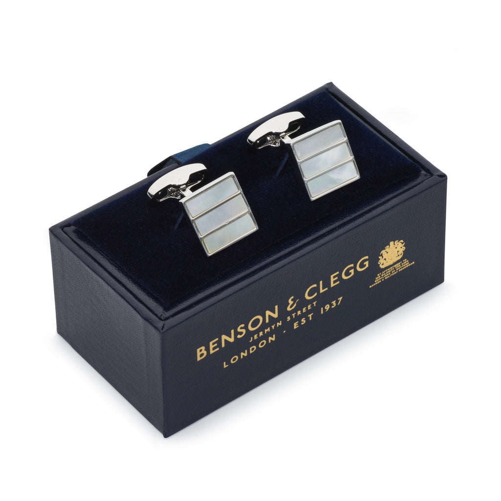 Triptych Cufflinks In Mother Of Pearl