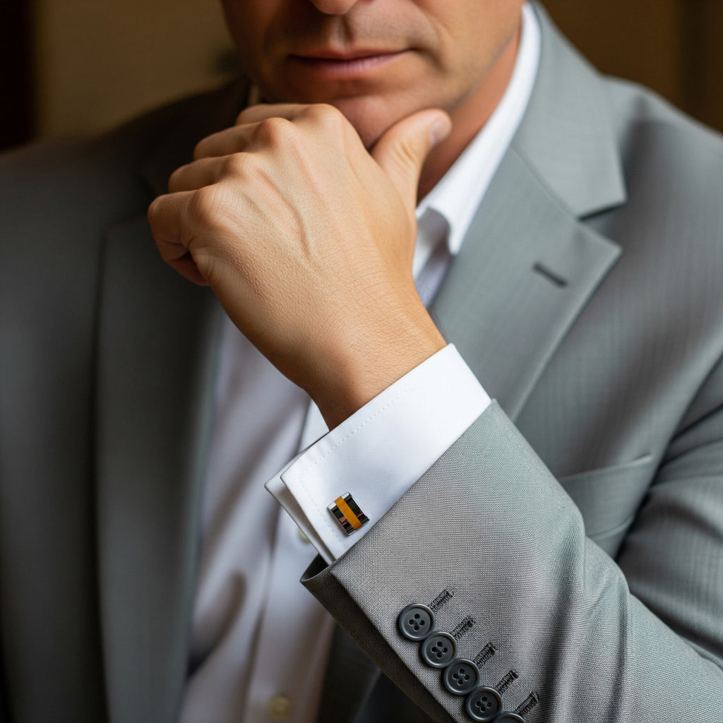 Contemporary Tigers Eye Cufflinks