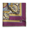 Burlington House Stone & Claret Pocket Square