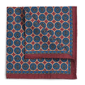 Circular Paisley (Wool & Silk Mix) Pocket Square In Red