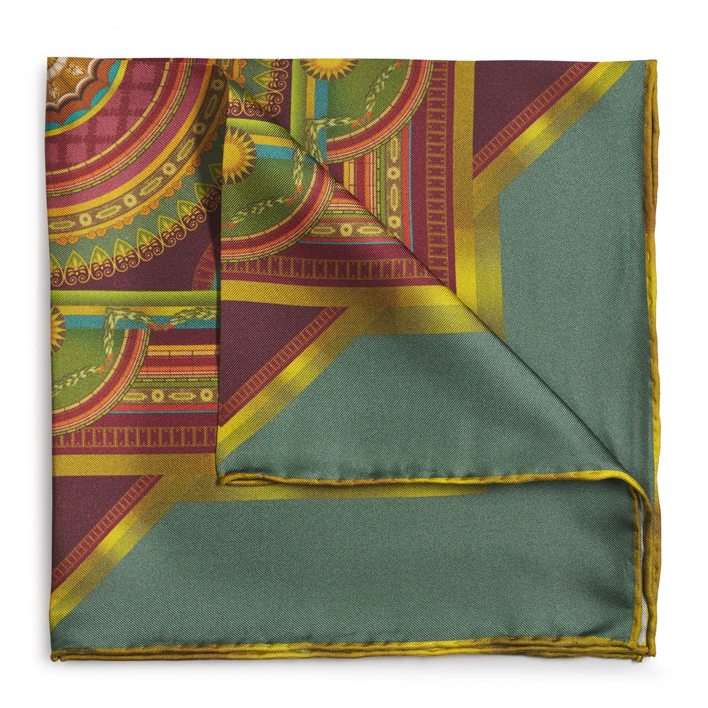 Criterion Foyer Turquoise Pocket Square