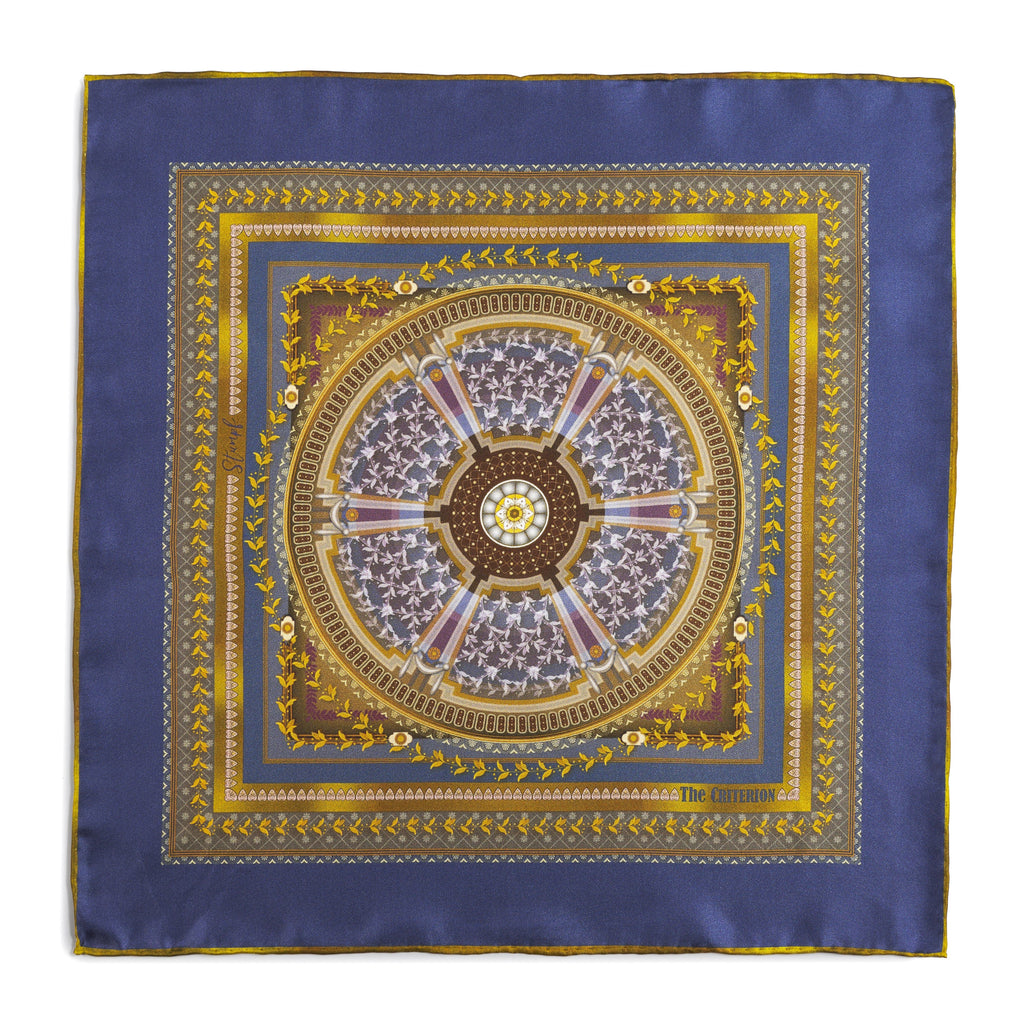Criterion Theatre Blue Pocket Square