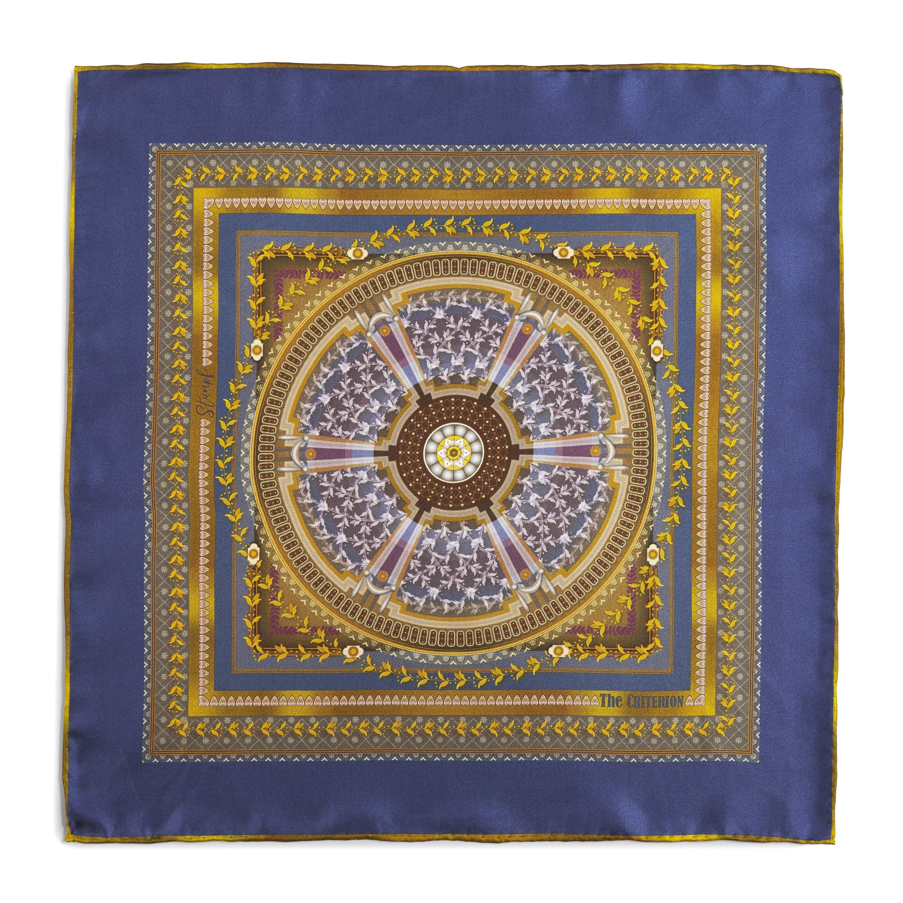 Criterion Theatre Blue Pocket Square