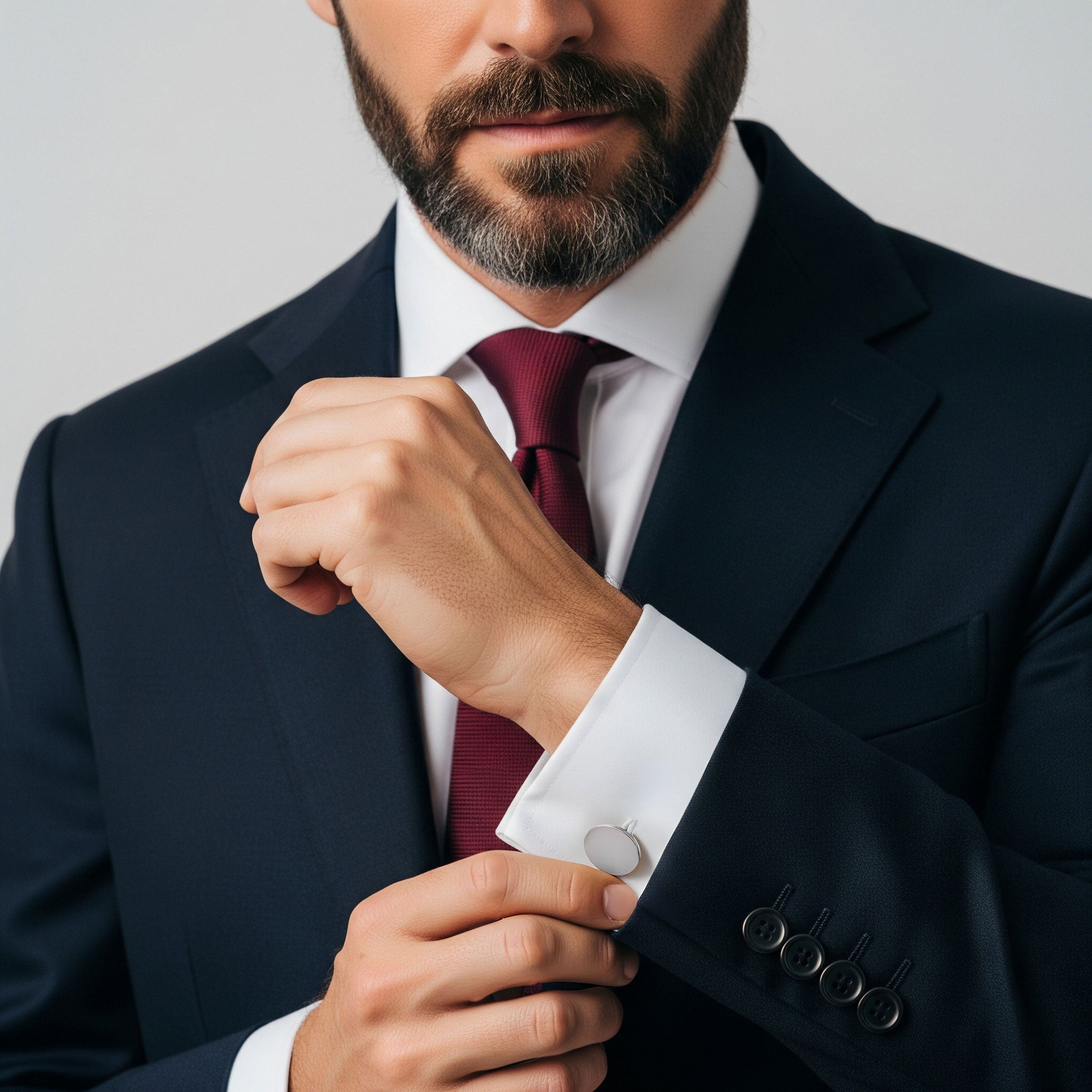 Oval Cufflinks In Silver