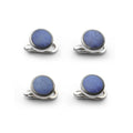 Sterling Silver And Lapis Lazuli Dress Studs