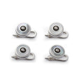 Sterling Silver And Mother Of Pearl With Diamond Dress Studs