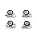Sterling Silver And Onyx With Diamond Dress Studs