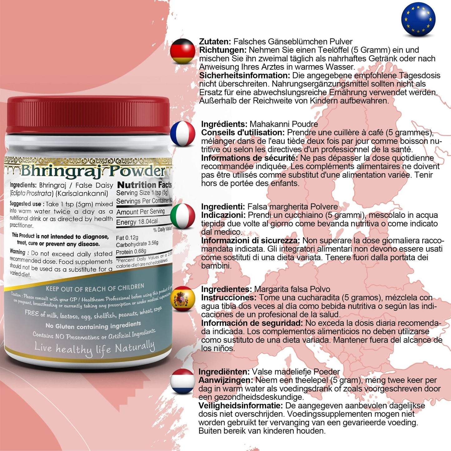 DivyaHerb Bhringraj Powder 100 gram - Hair & Scalp Support