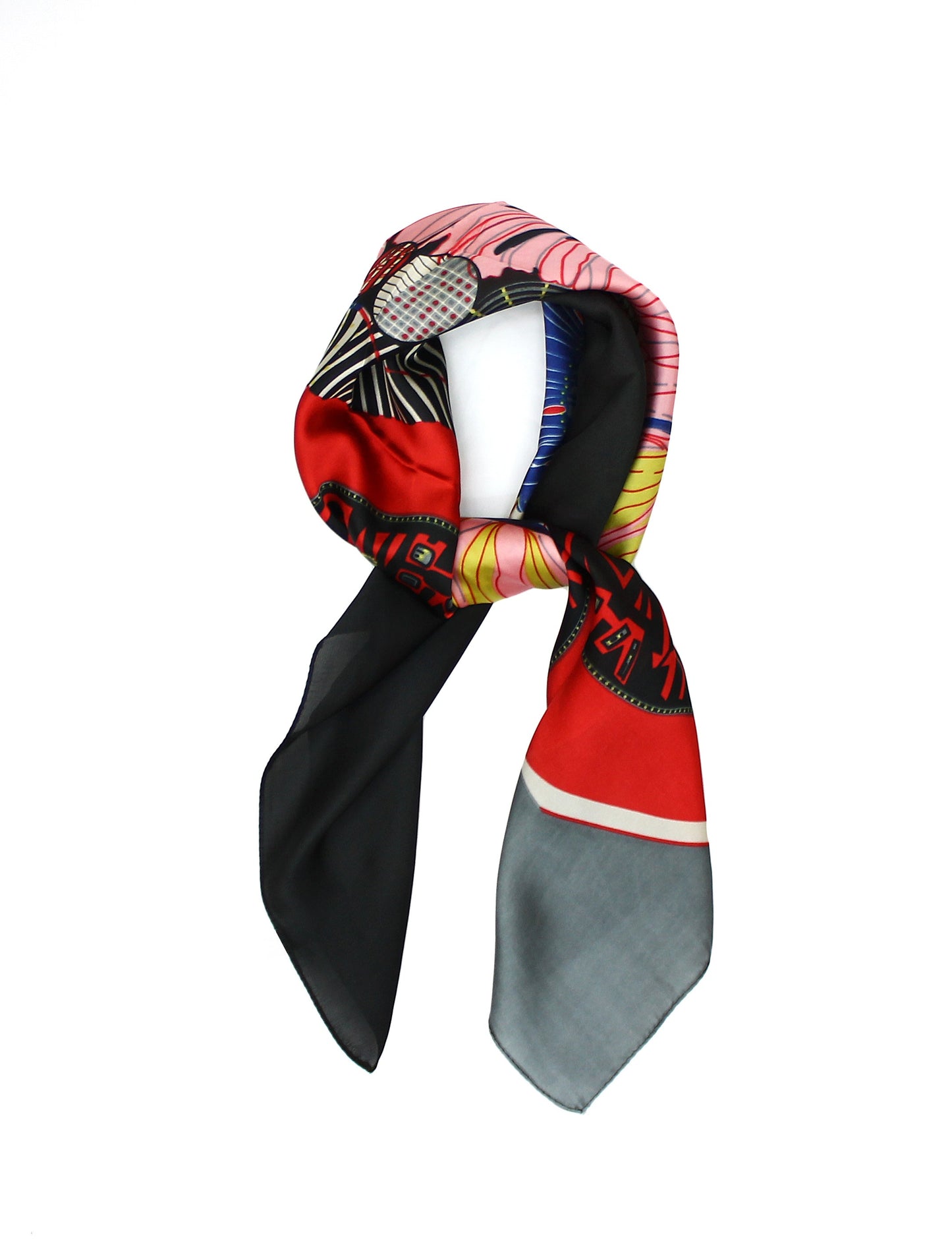 Big Pink Flower Scarf Thin Silky Womens Summer Spring