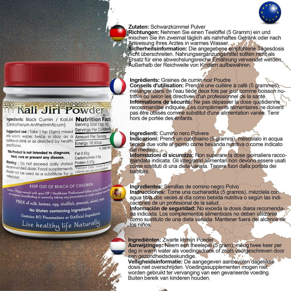 DivyaHerb Black Cumin Powder 100 gram - Daily Wellness Support